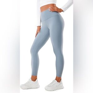 NWT ❄️Fleece Lined Chambray Blue Leggings, Size Medium